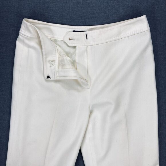 Ann Taylor Wide Leg Dress Pants Size 8 Ivory Wool Cashmere Blend Classic Career - Picture 3 of 16